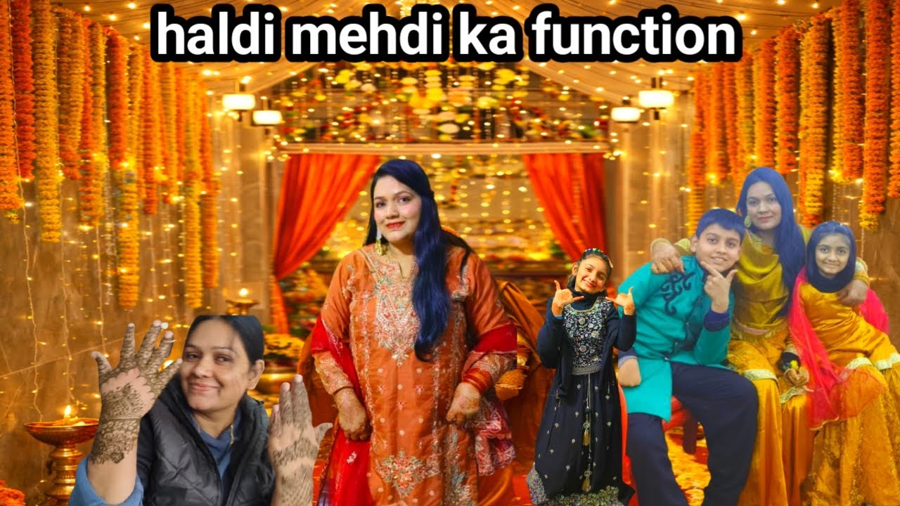 Haldi aur mehndi ka function// haldi ceremony//Nikki videos 864
