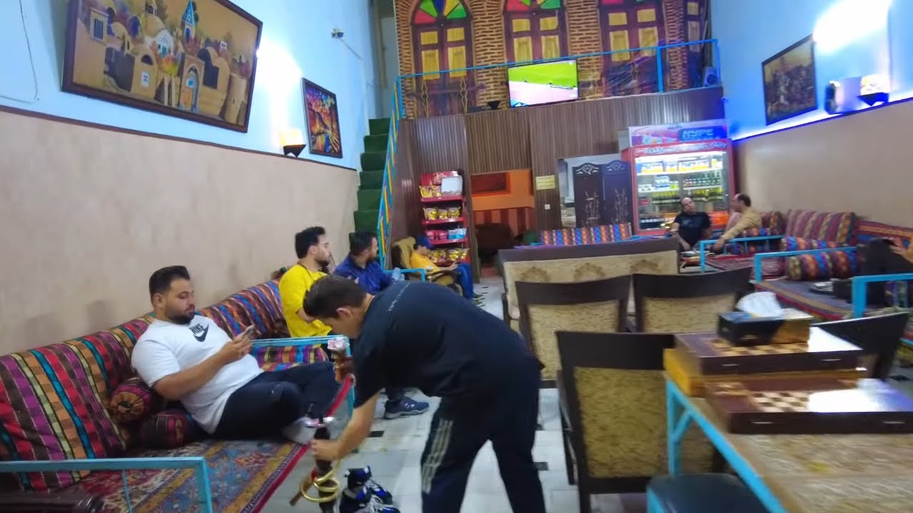 Iran's Most Traditional Coffee Shop: The Perfect Pair of Hookah and Omelets #iranstreetfood