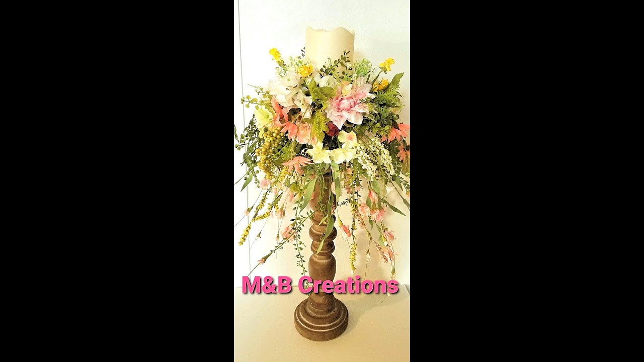 How to make a floral candle holder