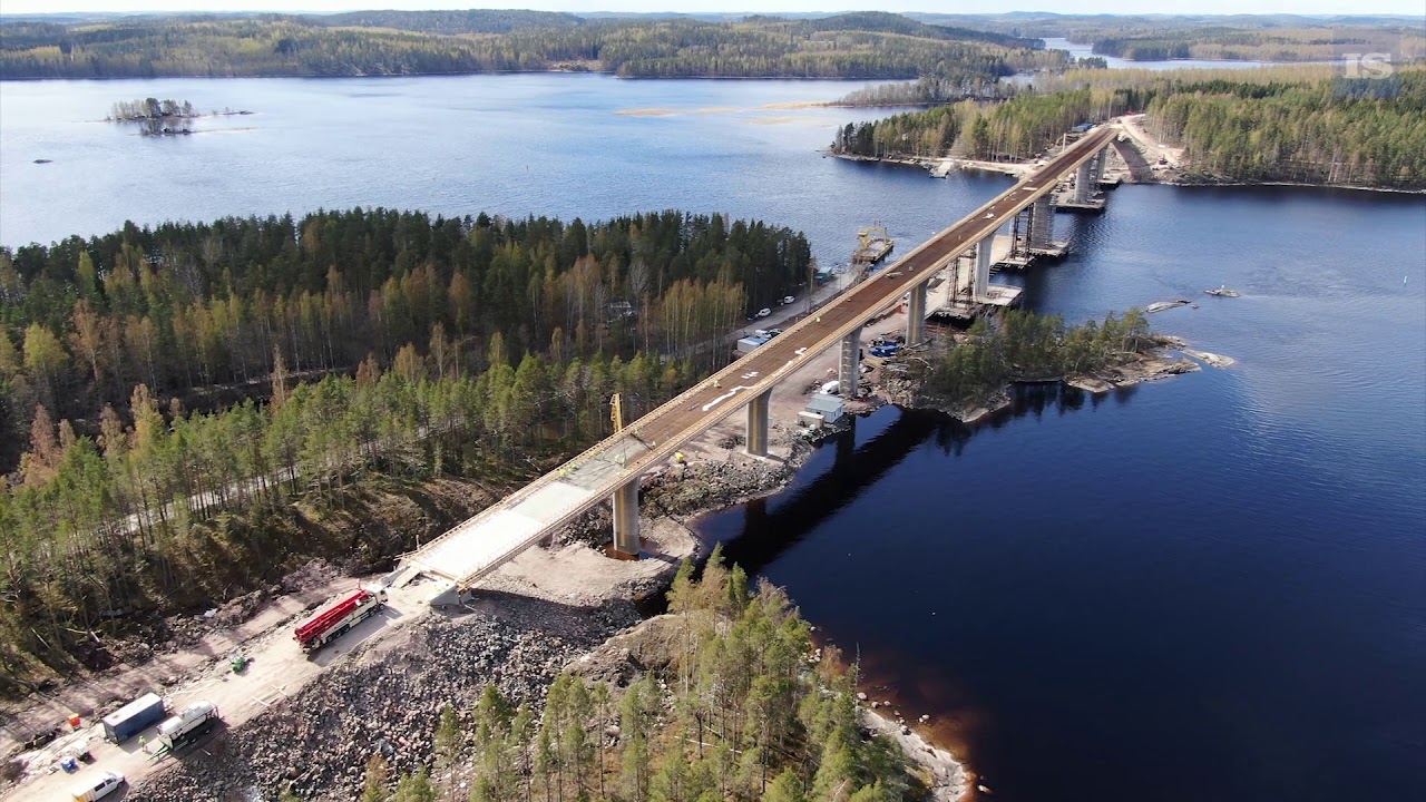 Vekaransalmen siltatyömaa