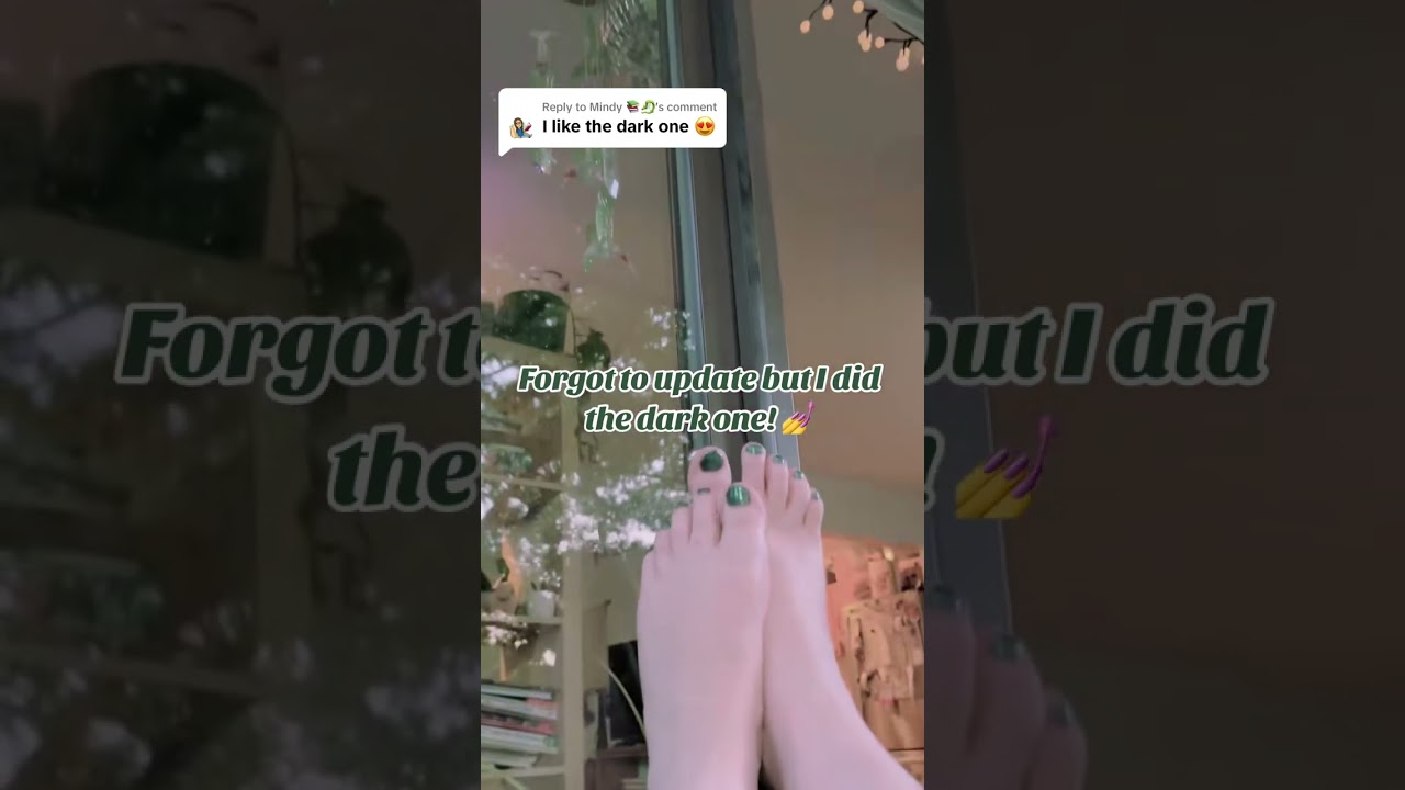 Toe Nail Polish Update: Dark Green Shades#toenails #toenailpolish #pedicure #darkgreen