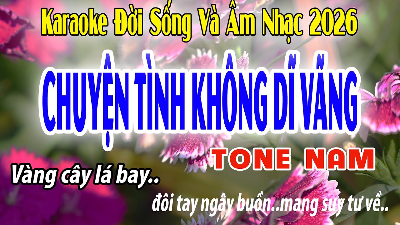 Chuyện Tình Không Dĩ Vãng | Karaoke Tone Nam | Em |  Đời Sống Và Âm Nhạc | Beat Mới 2026