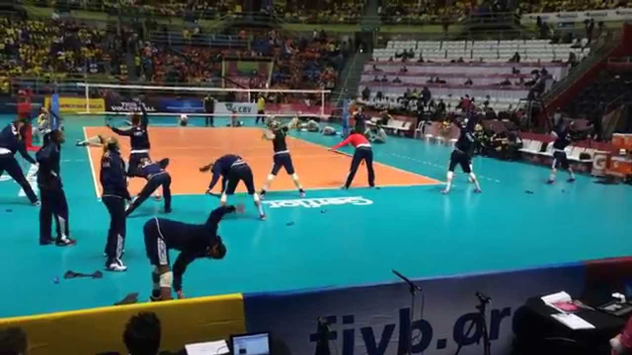 Warm Up USA Volleyball Team World Grand Prix 2014 São Paulo