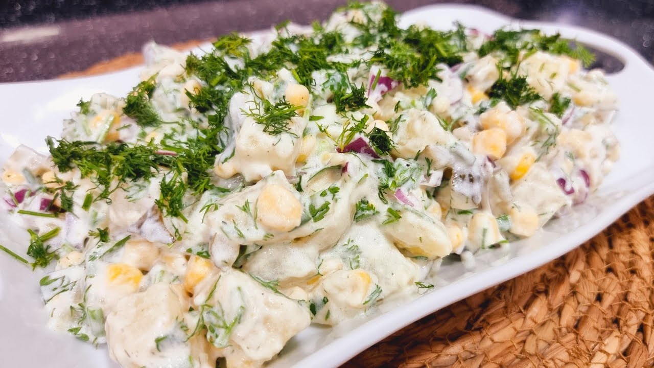 Her evde olan erzaqlarla etsiz ama coox dadli salat  👍Lezzetli  Kartof salati