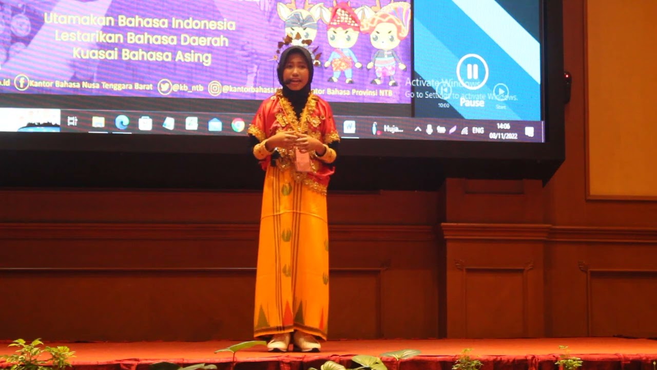 PIDATO BAHASA MBOJO SMPN 3 WOJA_AIRA KARTIKA LESTARI_FTBI_ LOMBOK RAYA HOTEL NTB