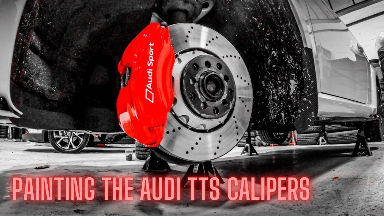 Audi TT / TTS MK3 8S brake caliper painting back to Ferrari Rosso Red