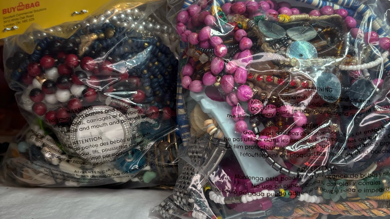 Let’s open a GoodWill jewelry bag! 