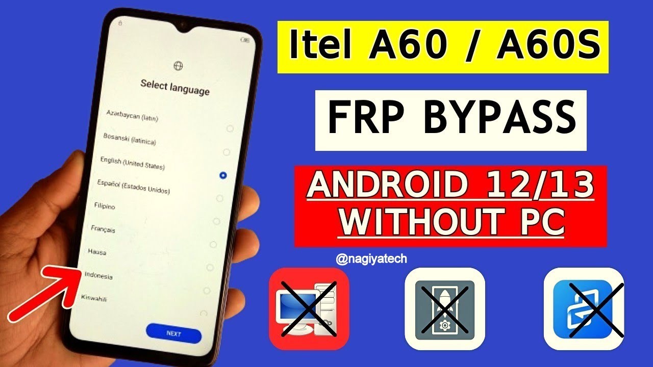 Itel A60 A60s FRP Bypass Without PC 2025 Latest Update itel A662LM Google Account Bypasss