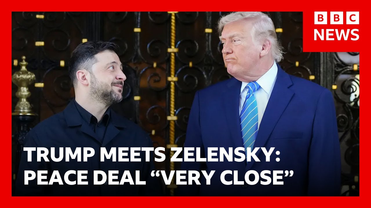 Trump says Ukraine peace deal “very close” after “terrific” meeting with Zelensky | BBC News