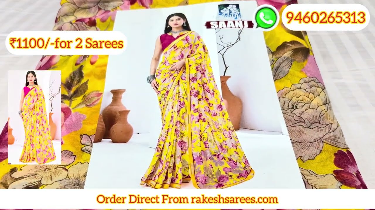 Floral Print Daily Wear Sarees Collection | Combo Offer | Wholesale Price | Order Online