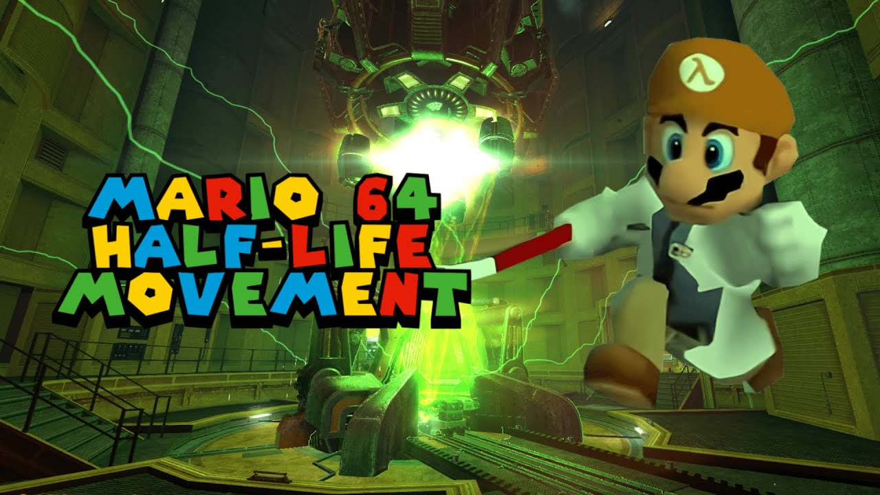 Super Mario 64 with Half-Life Movement 70 Star Speedrun 