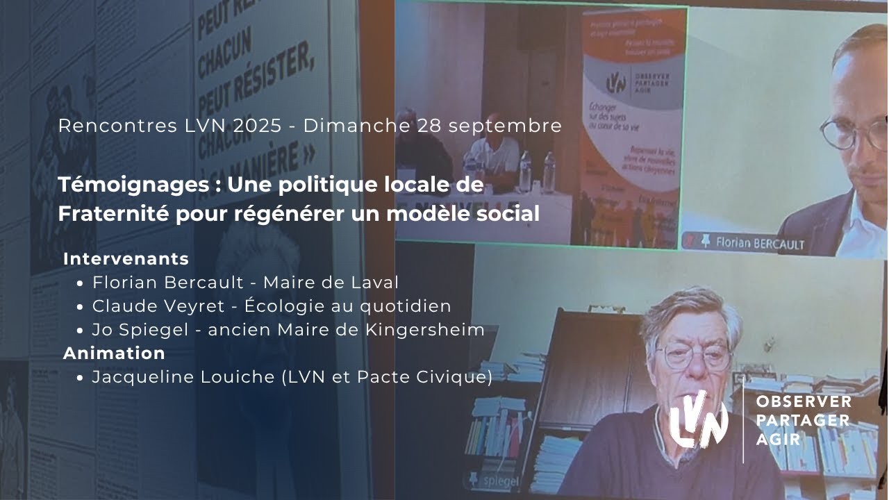 Une politique locale de Fraternité pour régénérer un modèle social