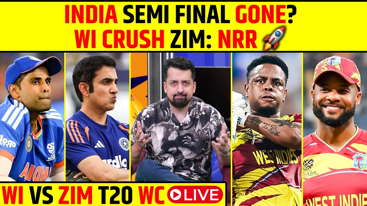 🔴ZIMBABWE DANGER FOR WEST INDIES, BIG UPSET LOADING TODAY? ZIM VS WI T20WC #t20worldcup2026
