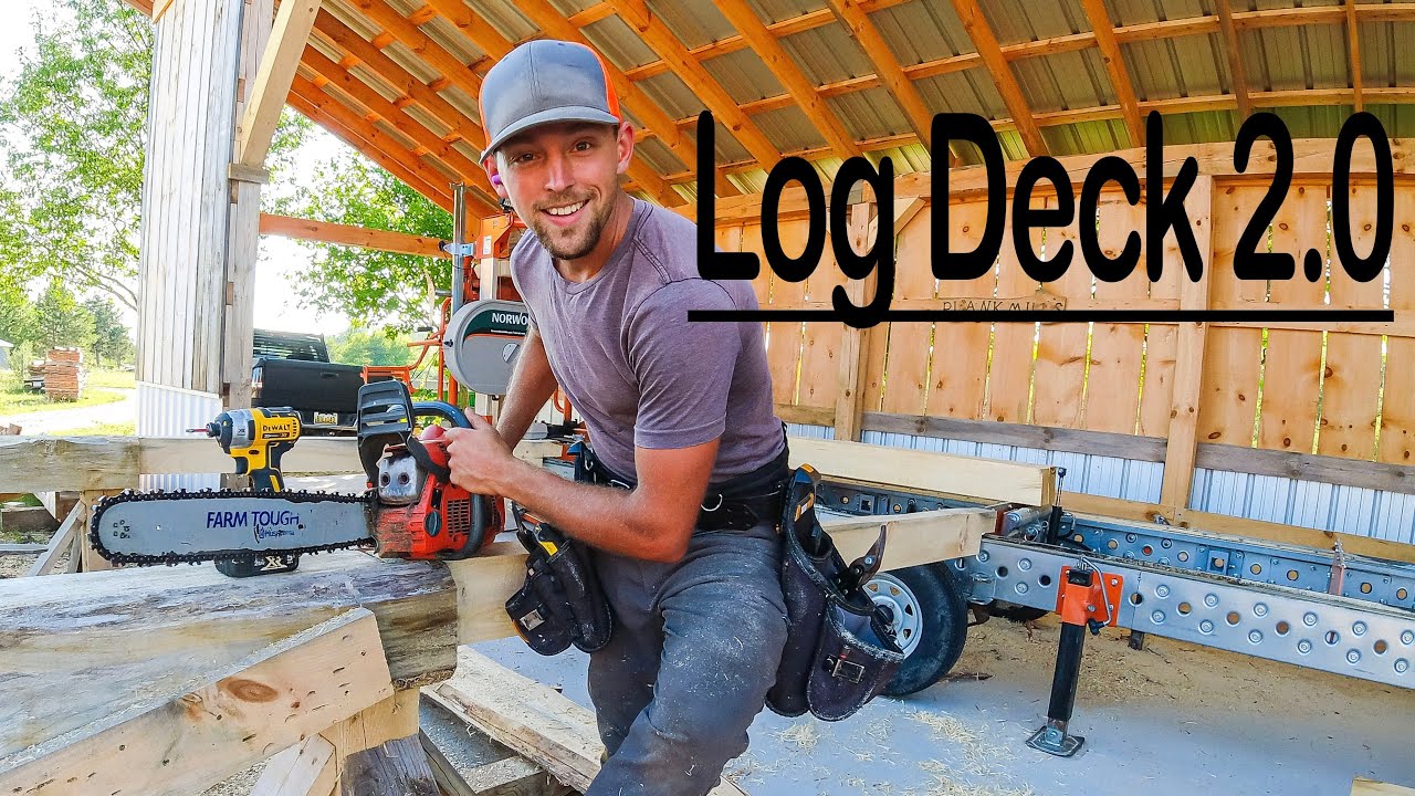 Log Deck for my sawmill. Rebuilding and Making it SO much better!!