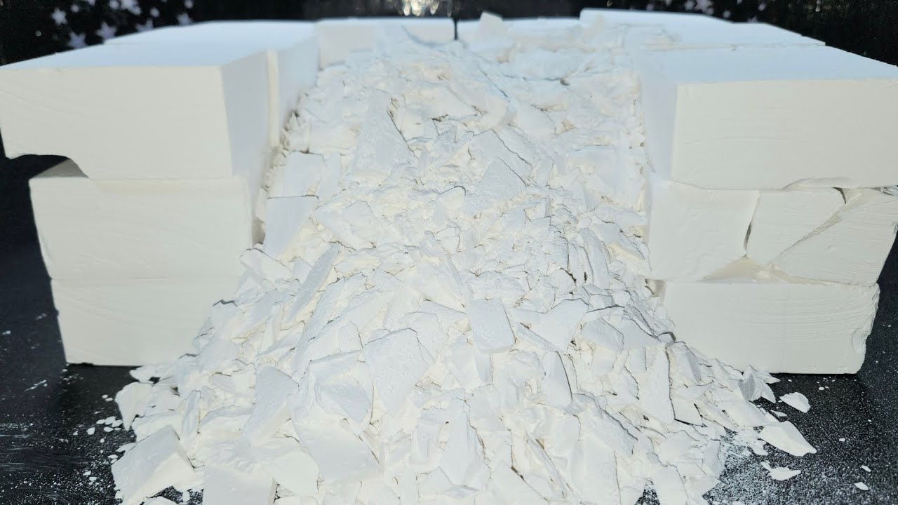 24 Plain Chalk Blocks I 5 Shaved Crispy Shavings I ASMR | Oddly Satisfying #asmr #fyp 