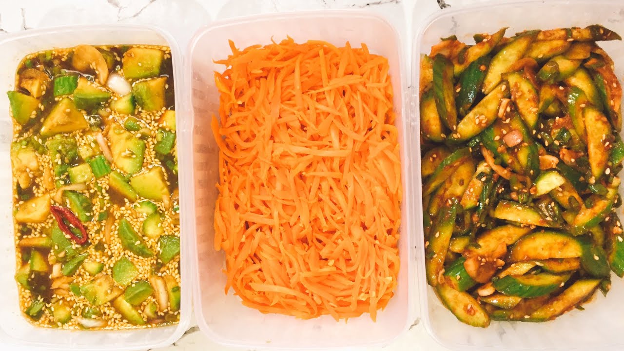 إزاي تعملي أشهر الأطباق الجانبية الكورية بمكونات متوفره 🇰🇷 كل طبق ألذ من التاني🥢korean side dishes