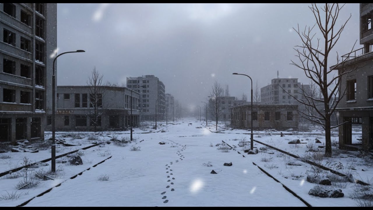 Silent Snowfall in the Empty Streets: 1 Hour Relaxing Music for Solitude