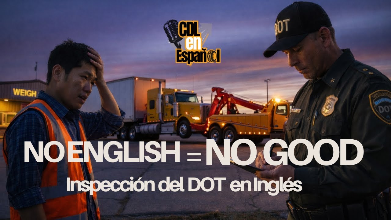 Esto PUEDE Pasarte en una Inspección DOT 😱= Fuera de servicio por no hablar ingles.