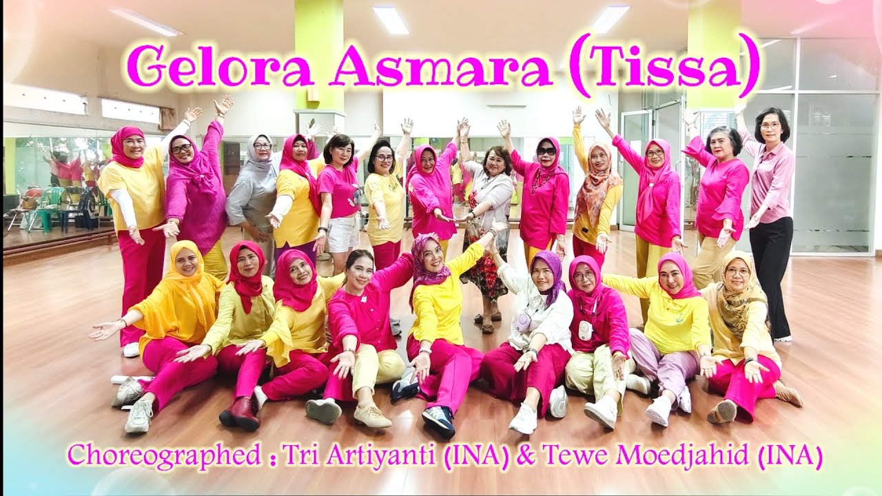 GELORA ASMARA - Line Dance || Tri Artiyanti & Tewe Moedjahid || Beginner || Demi : Queen LD