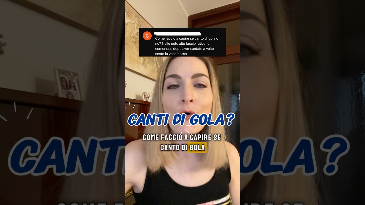Canti di gola? Ecco come capirlo! #vocalcoach #singingtips #singinglessons
