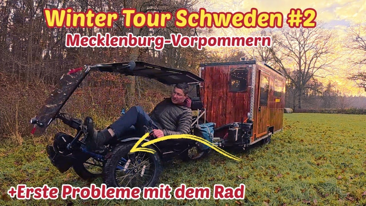 Winter Tour Schweden #2/Zugfahrrad spinnt rum + Liebe Jäger