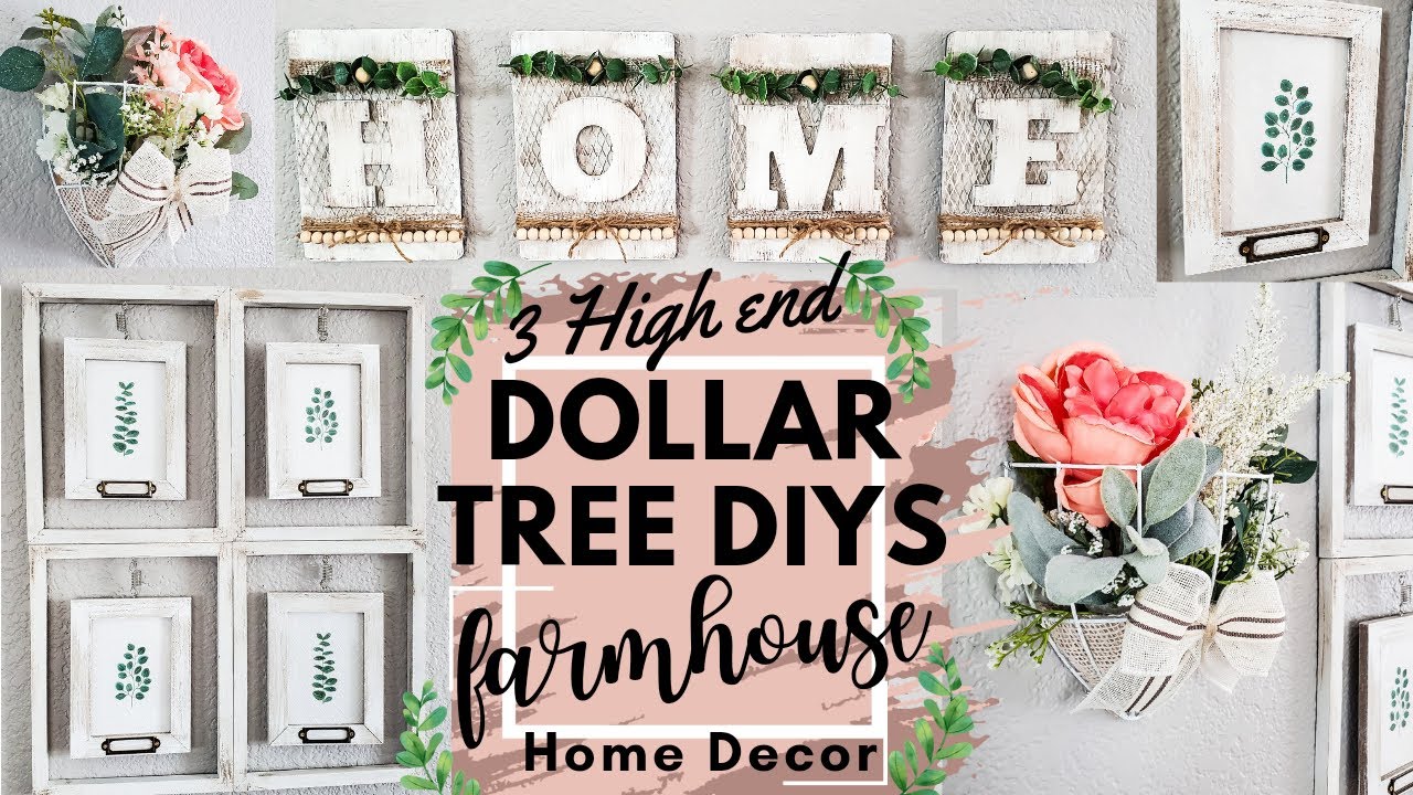3 MUST SEE Dollar Tree High End DIYs | Farmhouse Everyday Home Decor | DT DIYs | Spring DIYs