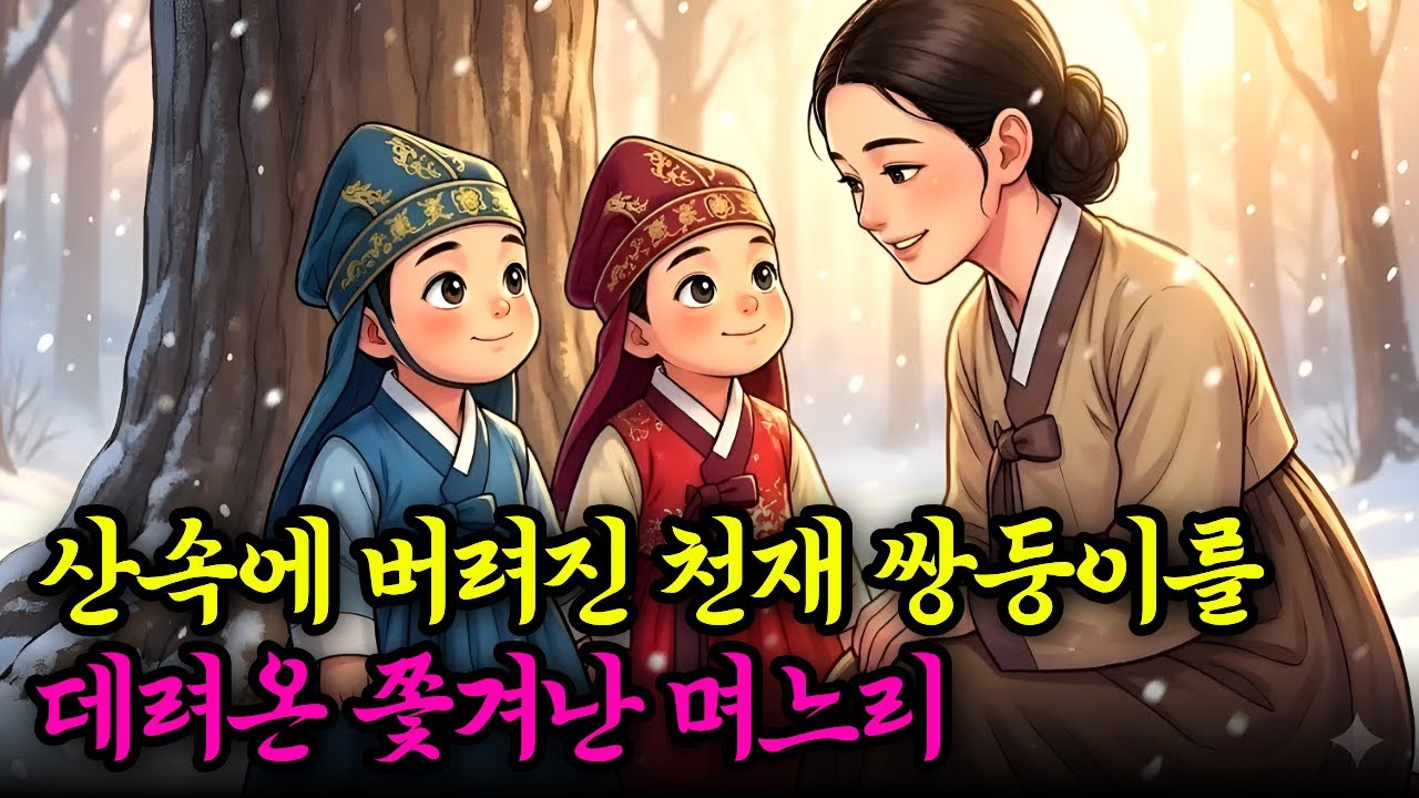 산속에 버려진 천재 쌍둥이를 데려온 쫓겨난 며느리 | 야담 옛날이야기 오디오북 수면동화 전설 민담
