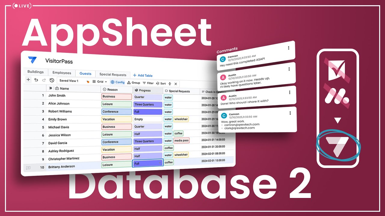 AppSheet Database Ep. 2 || Building Powerful Automations
