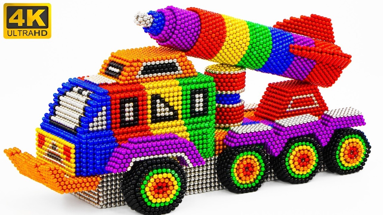 DIY: How To Make Colored Rocket Car From Rainbow Magnetic Balls | Satisfying Magnetic Balls ASMR