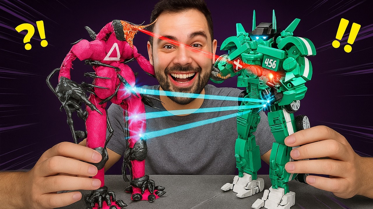 🤯 LEGO Transformer vs DIY Squid Game Robot – The Battle You NEVER Expected! 🦾🦑