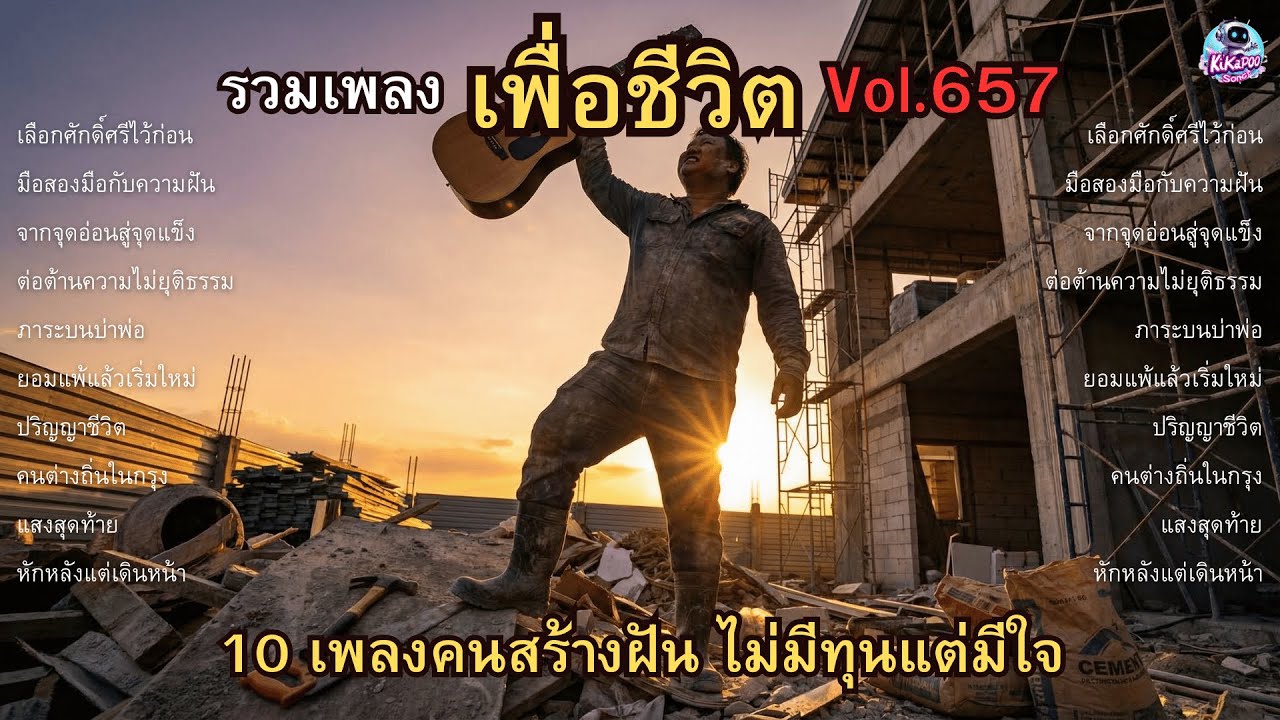 รวมเพลงเพื่อชีวิต Vol.657 ✊ มือสองมือกับความฝัน | 10 เพลงคนสร้างฝัน ไม่มีทุนแต่มีใจ (2026)