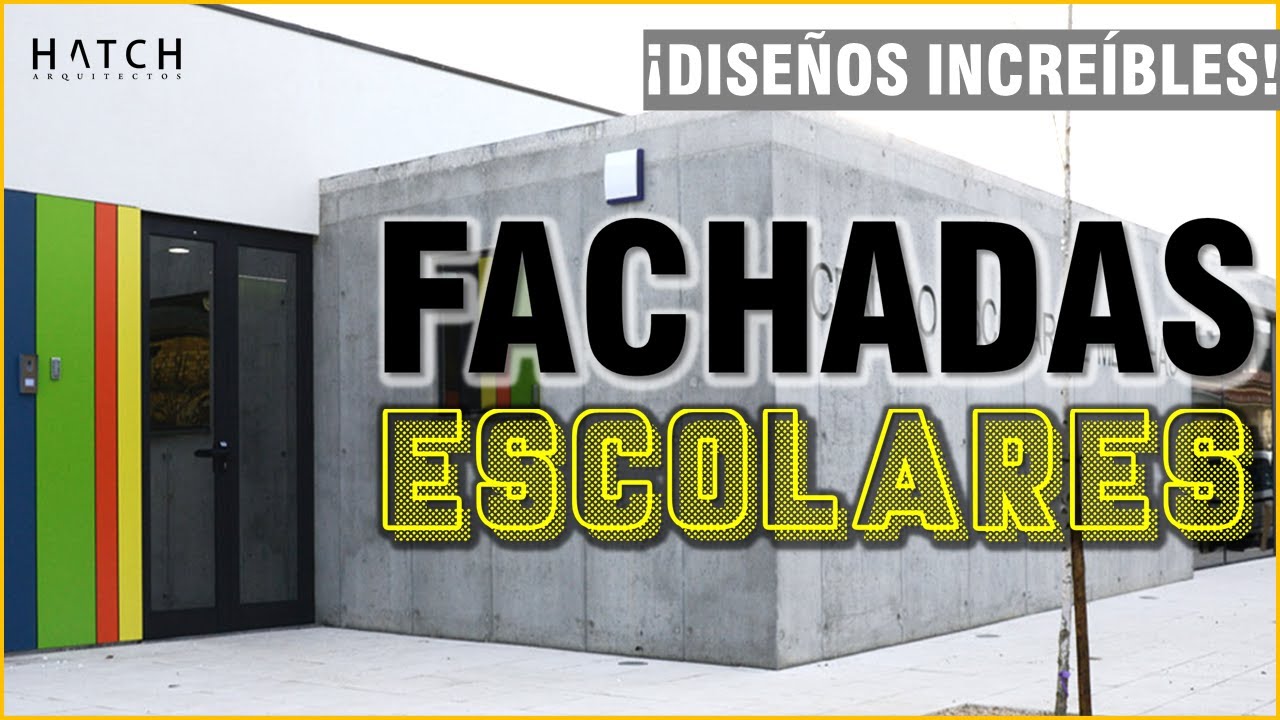 🖍️ Diseños de #fachadas escolares.