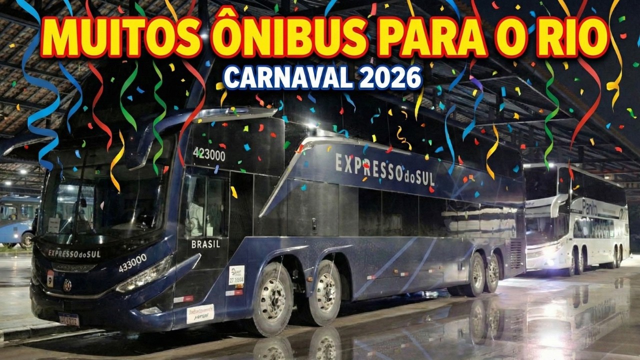 CHUVA DE ÔNIBUS PARA O RIO DE JANEIRO NO CARNAVAL 2026 !!!