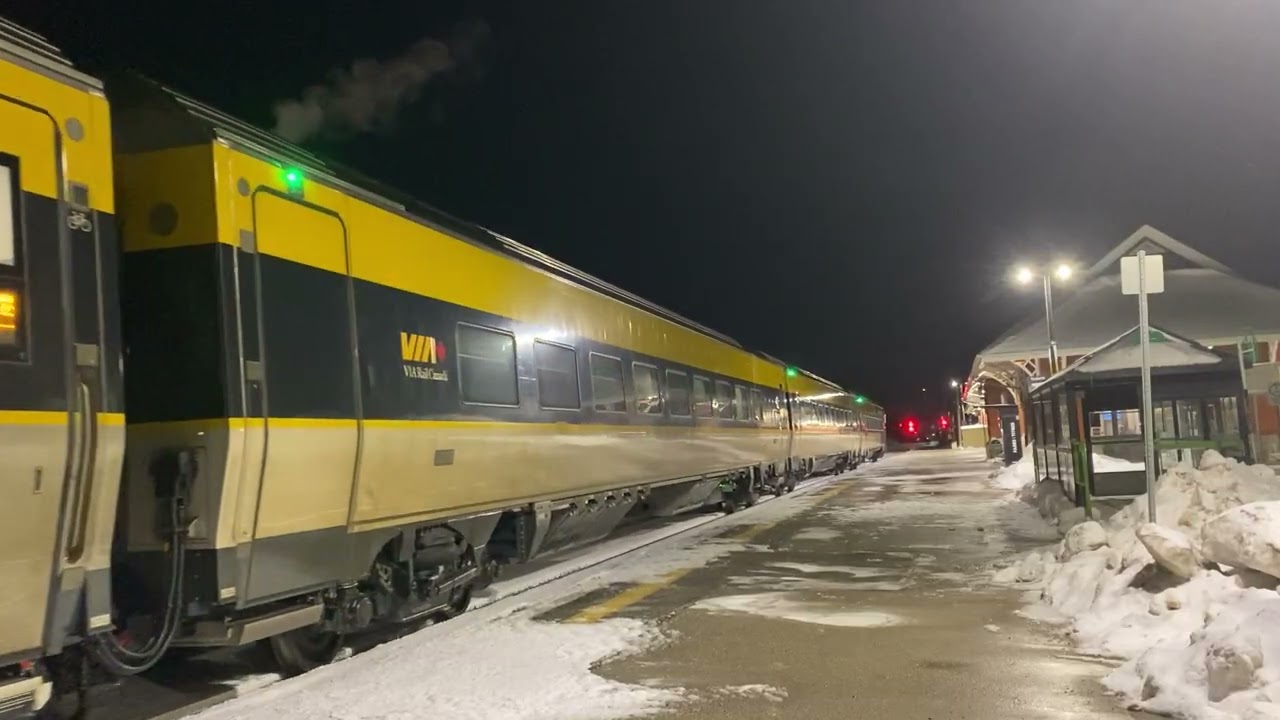 Via 87 just got in to Kitchener station just before me with 2322 for tonight On February82026 ￼