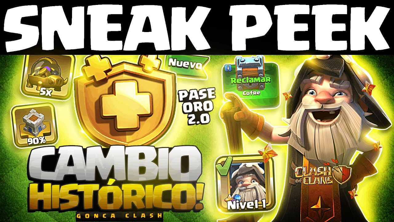 🚨 OFICIAL SNEAK PEEK: CAMBIO HISTÓRICO PASE de ORO 2.0 + ALQUIMISTA de MINERALES | Clash of Clans