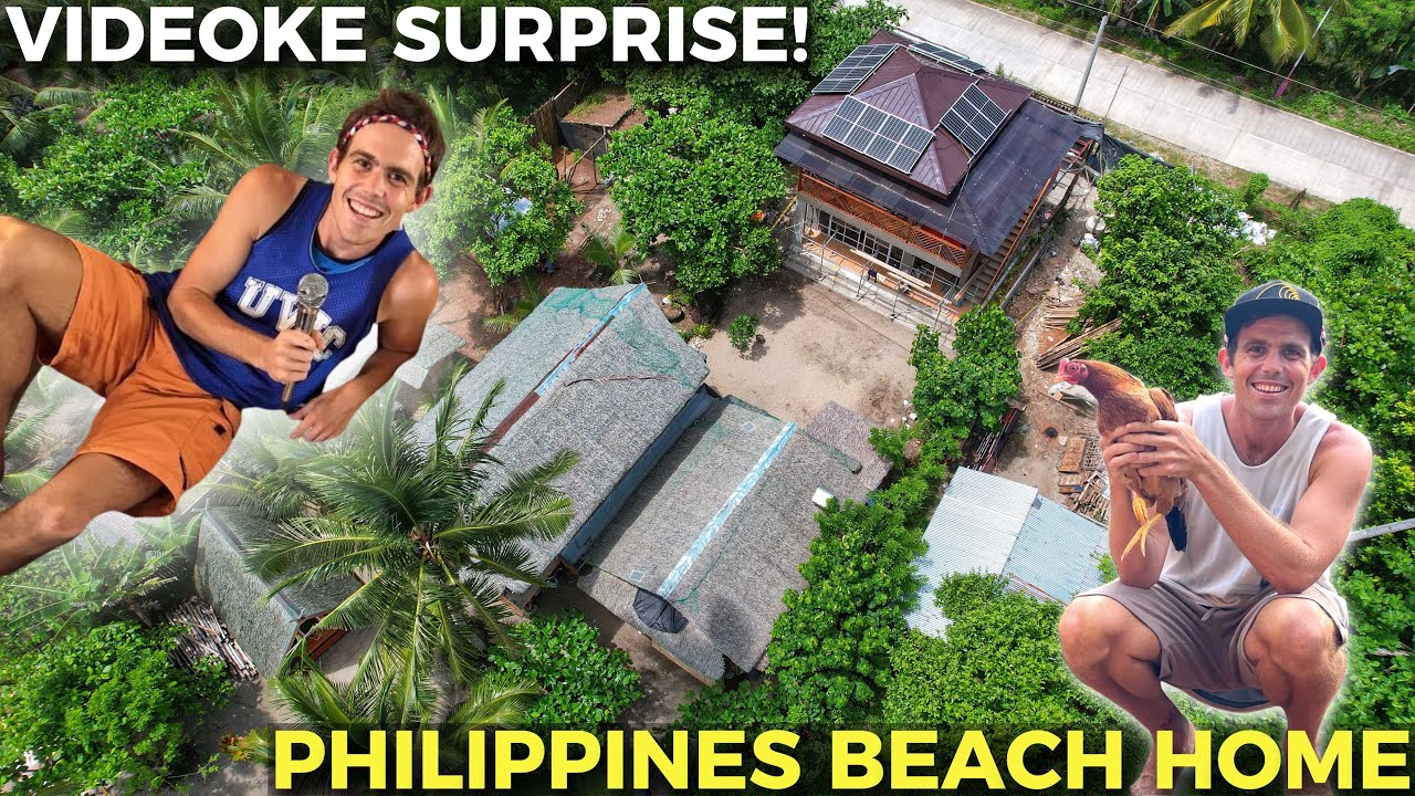 SURPRISE BEACH HOME VIDEOKE - Philippines Province Life In Davao (BecomingFilipino)