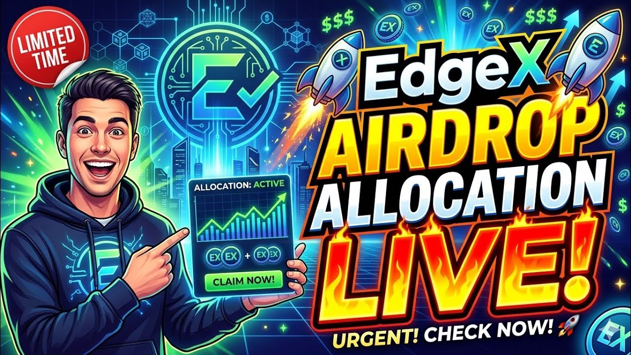 EdgeX airdrop allocate live, #coinbase listing confirm 