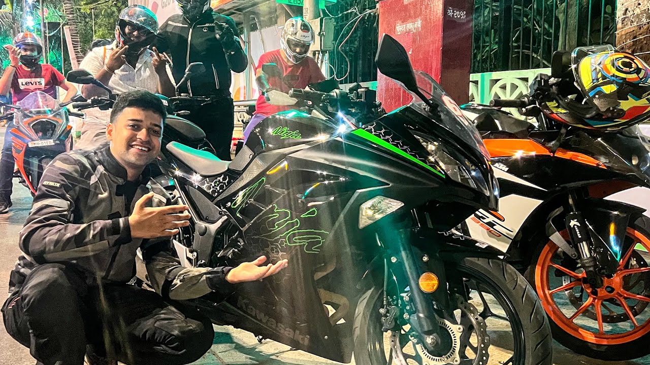 RIDING A KAWASAKI NINJA 300 | FIRST IMPRESSIONS | NIGHT RIDE