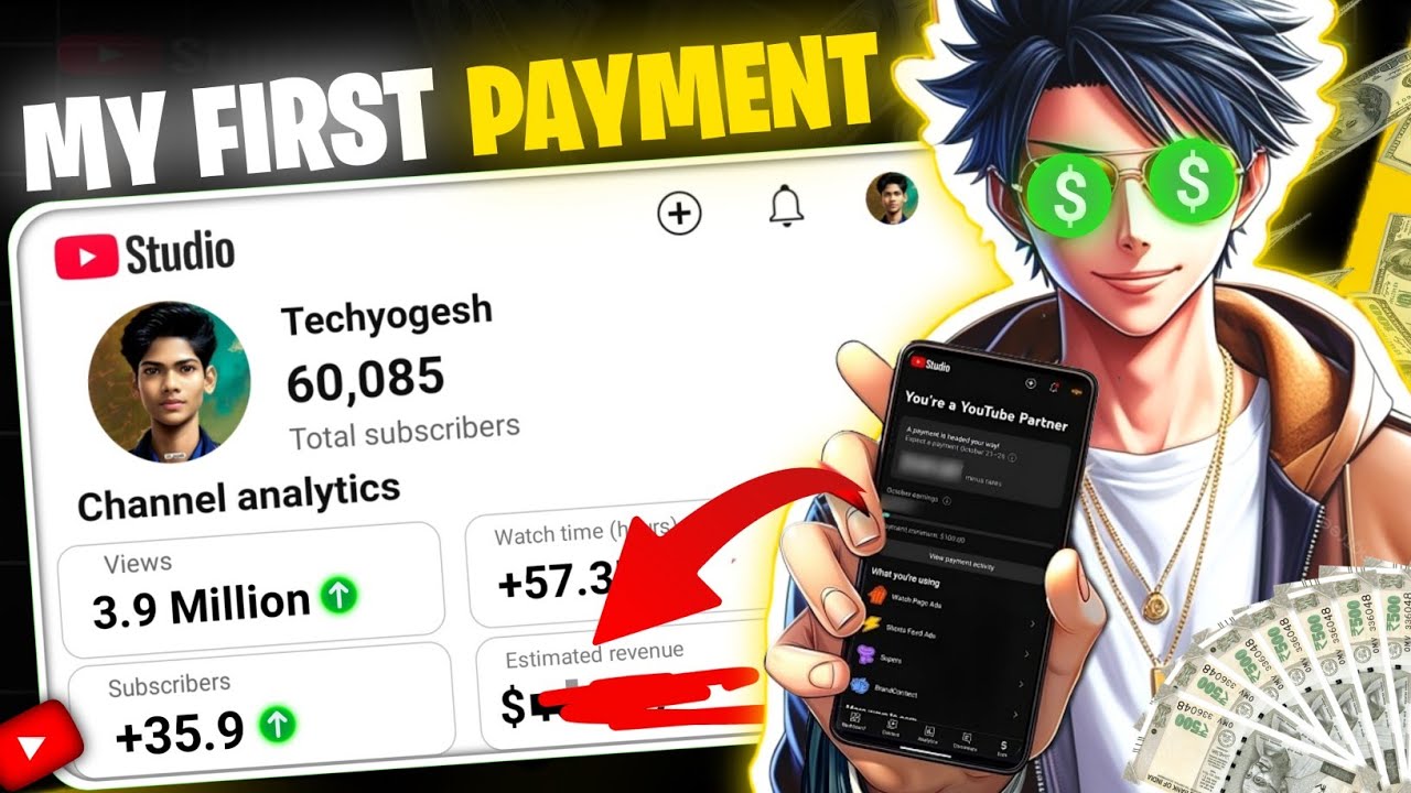 🔥My First YOUTUBE PAYMENT Received 🤑 || कभी सोचा नहीं था इतने पैसें मिलेंगे 💸 || YouTube Earnings