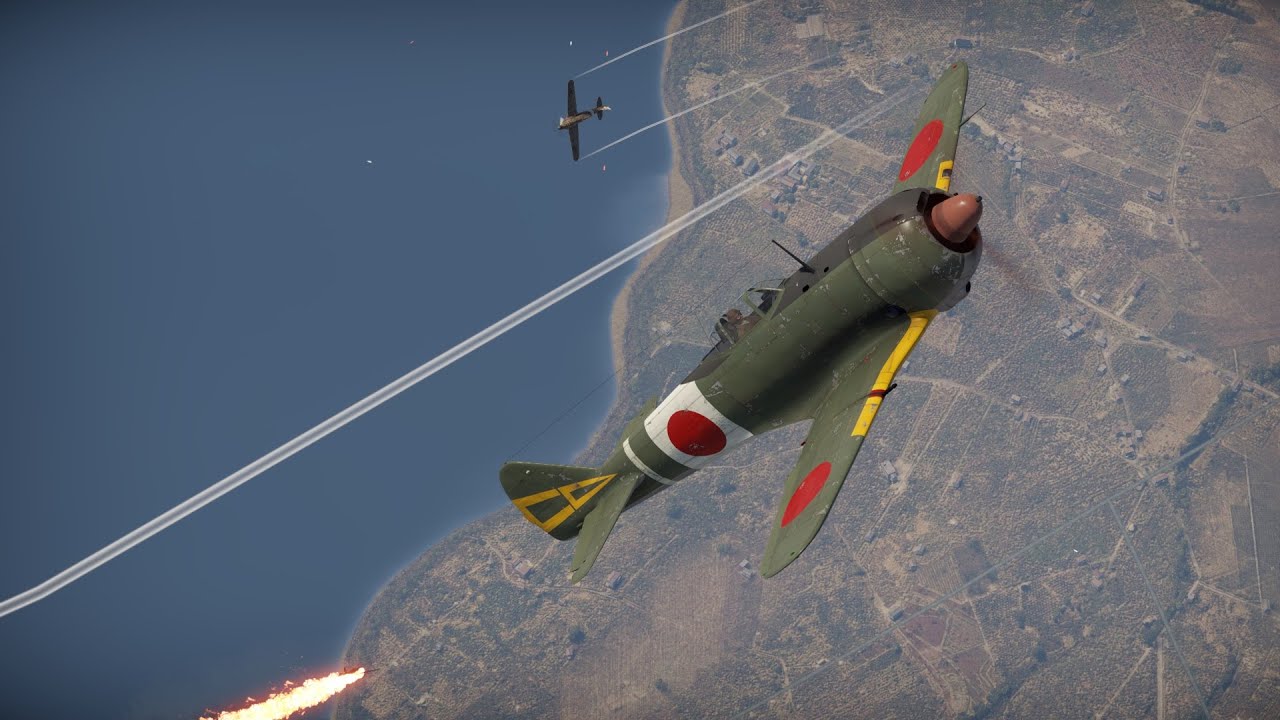 WarThunder - Ki-44-II hei 8 Kill Gameplay