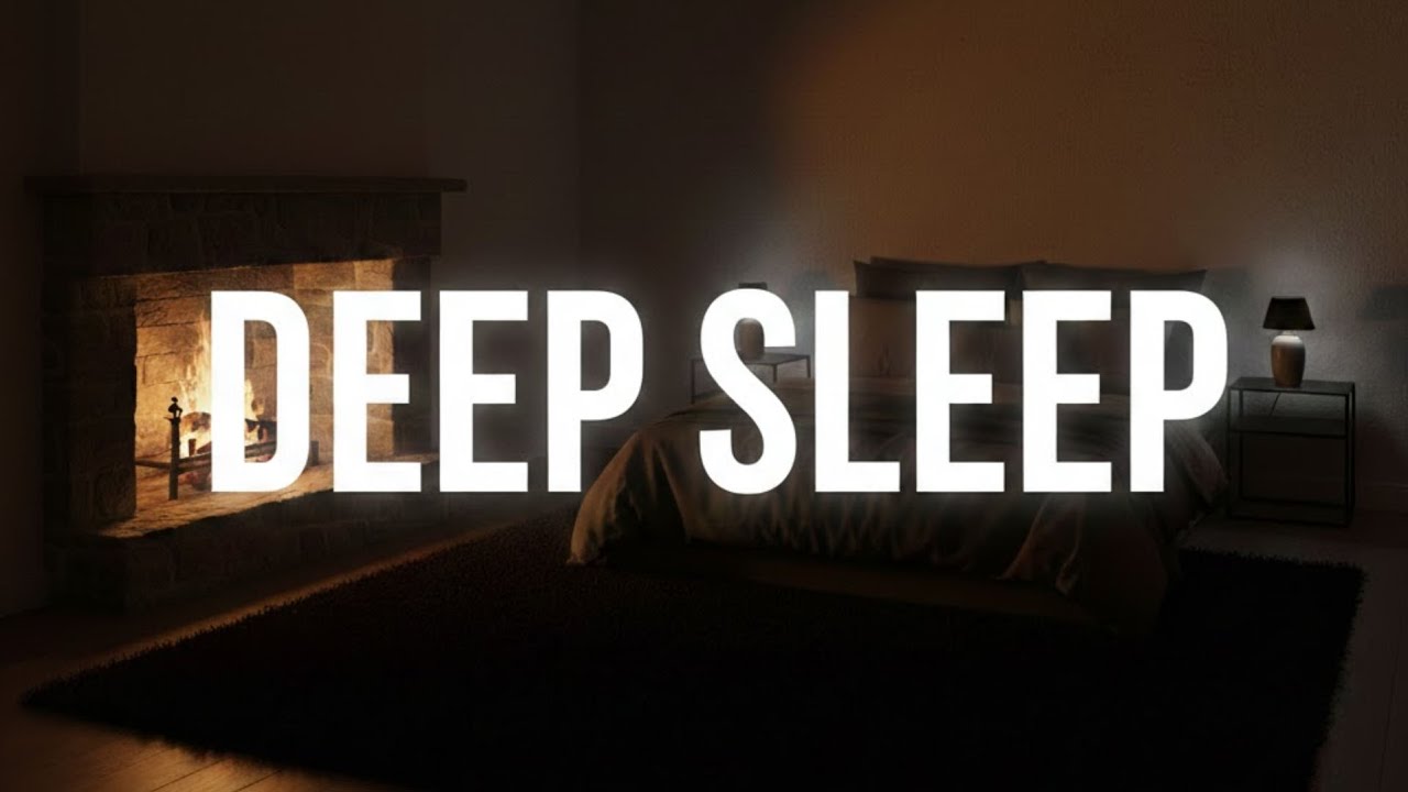 Fall Asleep Fast with Brown Noise & Cozy Fireplace | 8 Hours