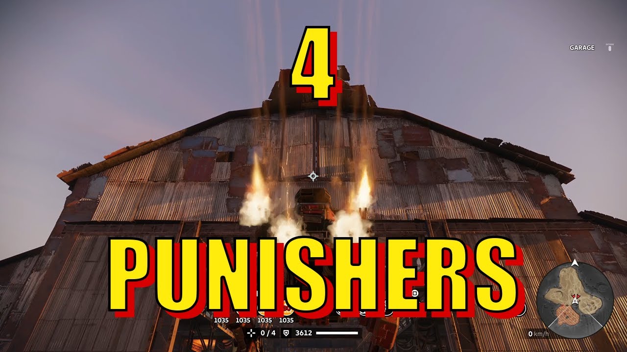Crossout – 4 Punisher – DPS Test – 1K-9K Durability Cars