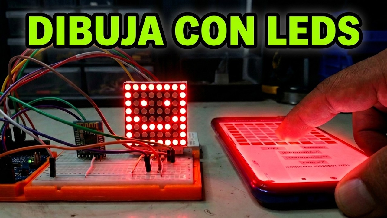 ¡Cómo DIBUJAR en una Matriz 8X8 desde tu Celular con este CIRCUITO!