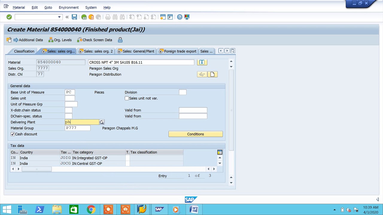 Stock transfer order with delivery in sap mm