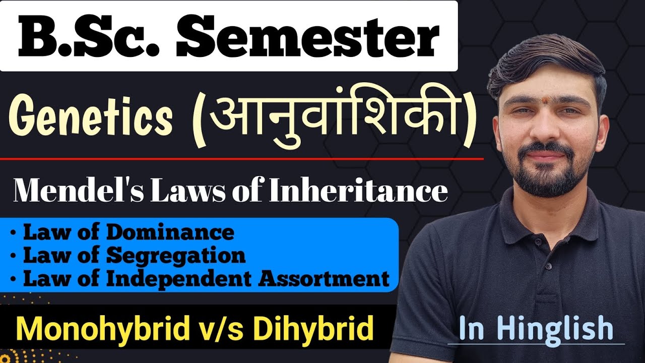 Mendel Law Of Inheritance | Monohybrid v/s Dihybrid Cross | Genetics | BSc Semester | By Dadhich Sir