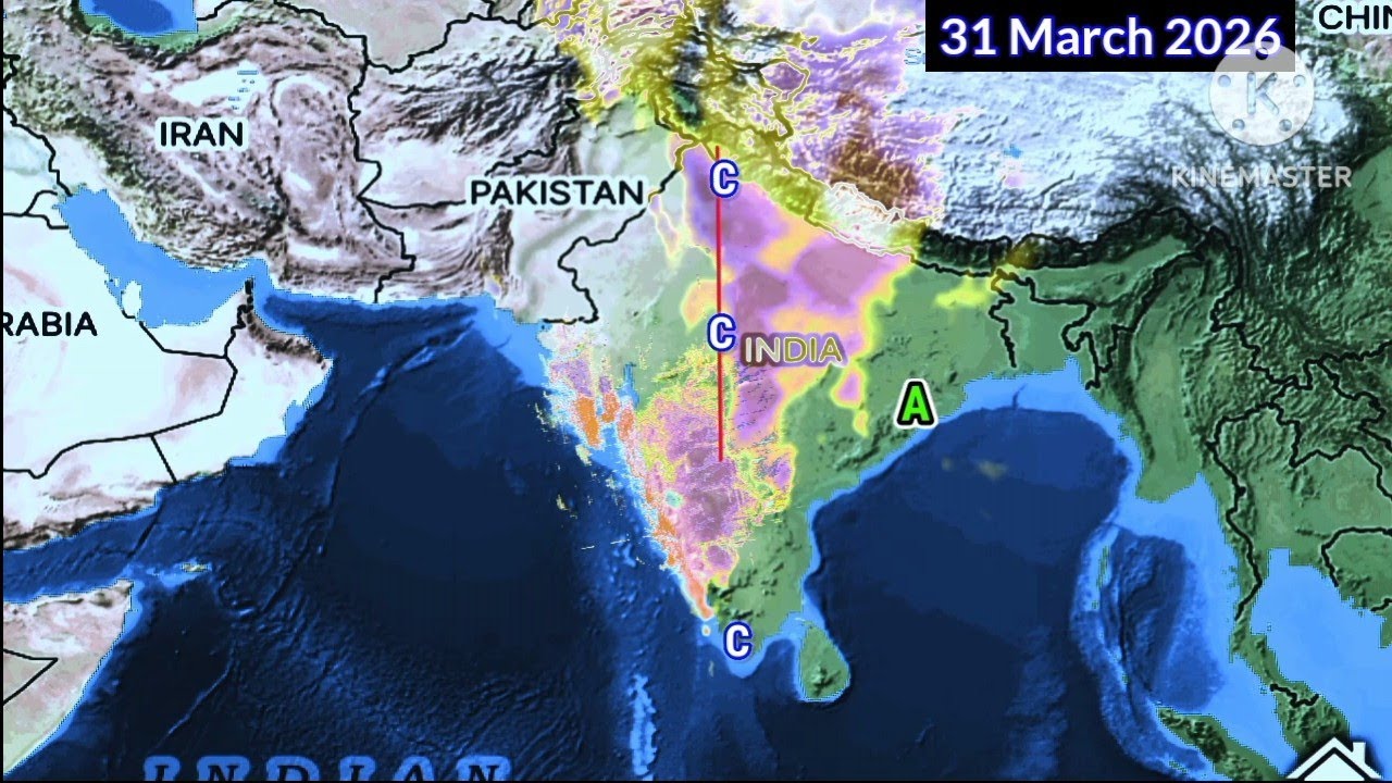 17 March To 10 April 2026/25 Days Weather System Map Forec&agrave;st South Asia WD. 