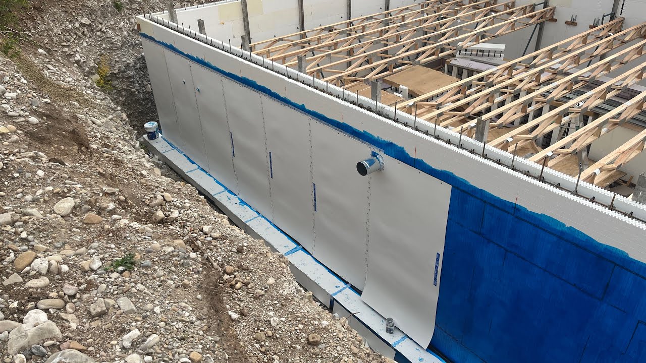 Below grade ICF waterproofing tips on my 48 foot tall DIY passive home build.