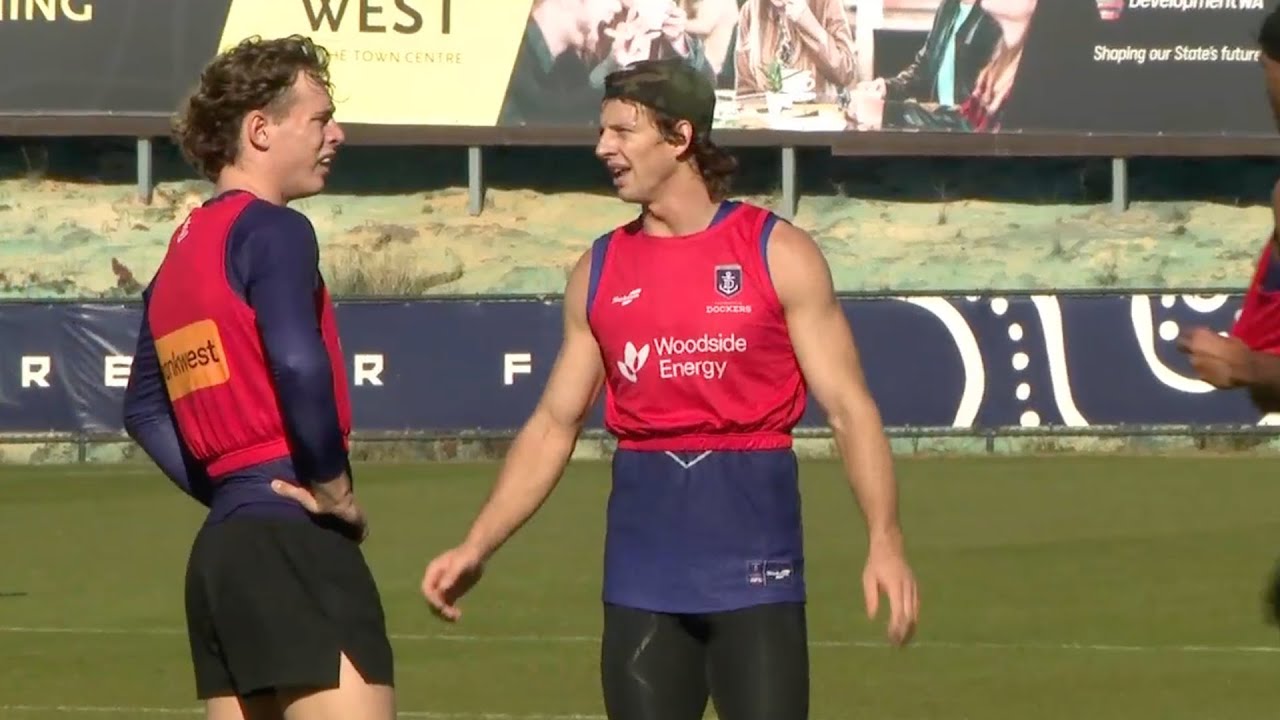 Nat Fyfe Mic'd up at training | 7 News