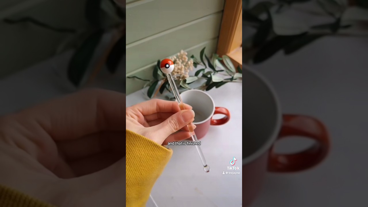 Мешалка для стаканов Pok&eacute;mon #покемон #покемон #стакан #чай #стеклодувка #огнестрельное дело