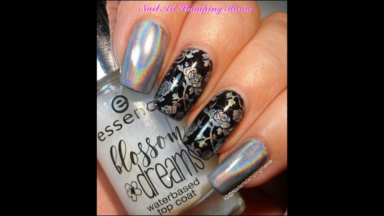 How to Stamp with Holographic Powder - Stamping with Holo Pigments Technique - Tutorial